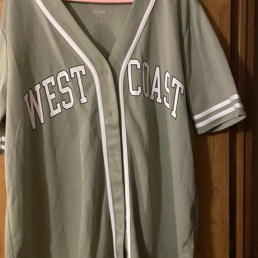 Green 'West Coast' Button-Up Jersey